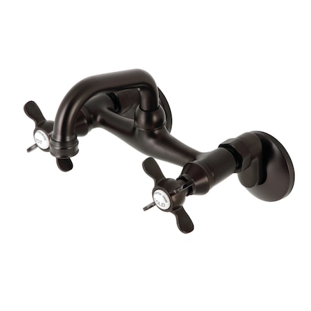 Kingston Brass KS112ORB Two-Handle Wall Mount Bar Faucet, Oil Rubbed Bronze KS112ORB